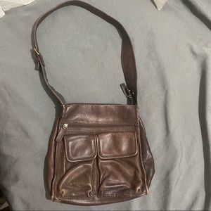 Fossil Brown Leather Satchel